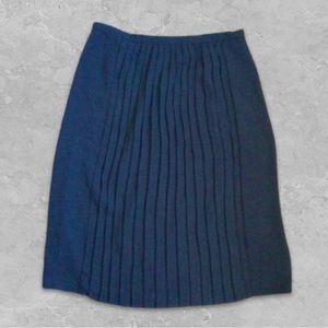 Joe Fresh Navy Pleated Midi Skirt